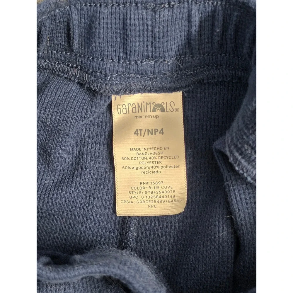 Garanimals Kids Blue Cove Waffle Knit Thermal Jogger Pants 4T GTBF254897B